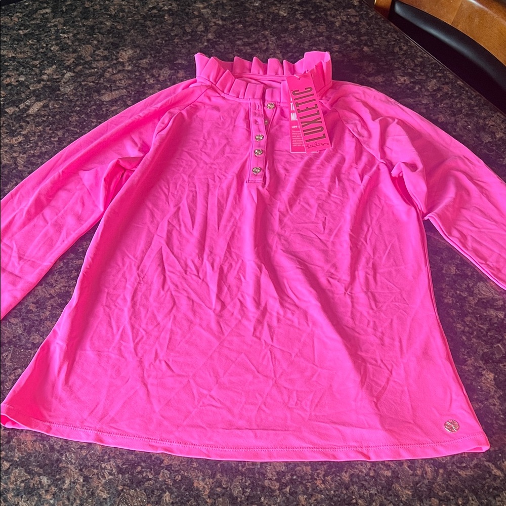 Lilly Pulitzer Luxletic top new, medium hot pink